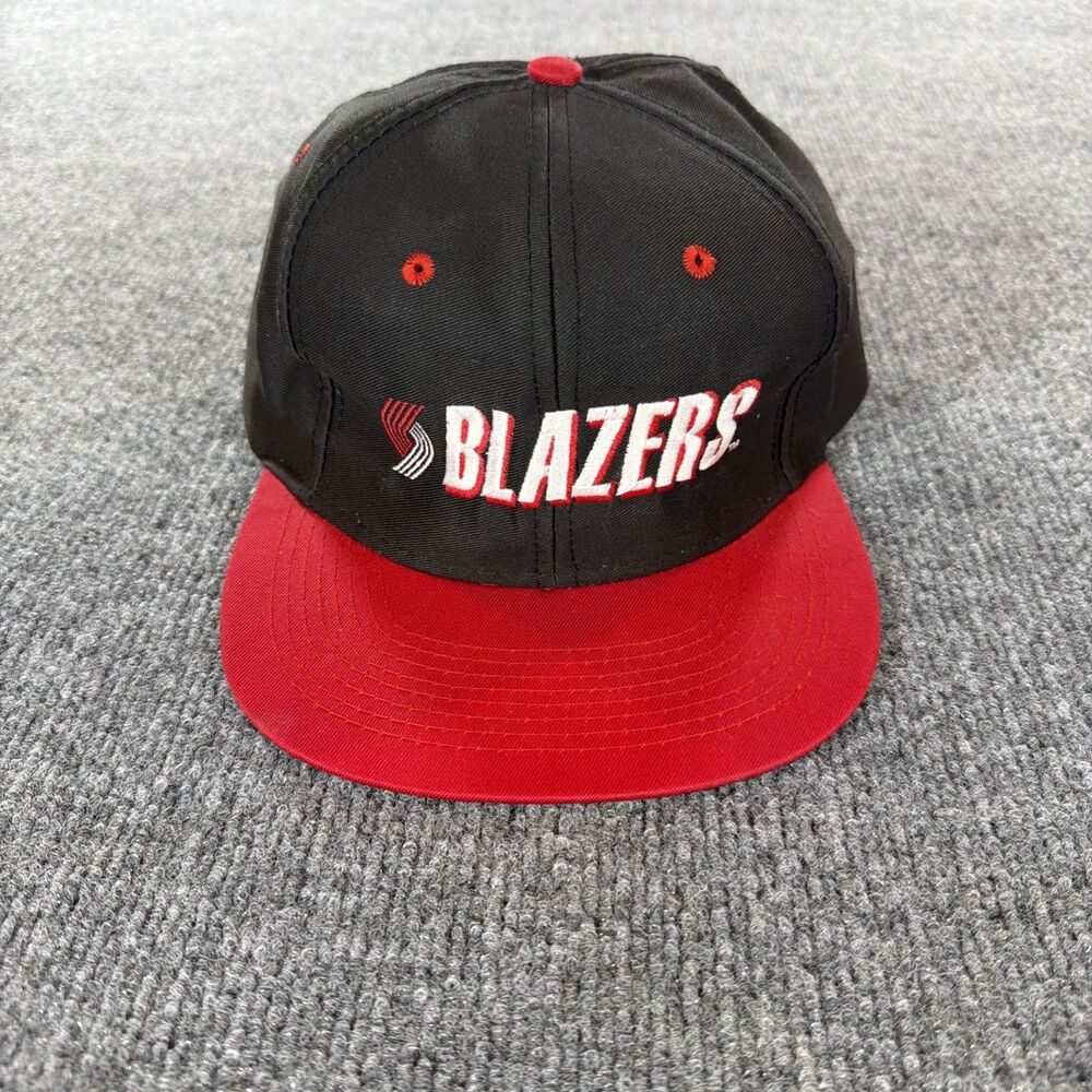 Portland Trail Blazers Vintage Logo 7 Twill Snapback Cap Hat 90s